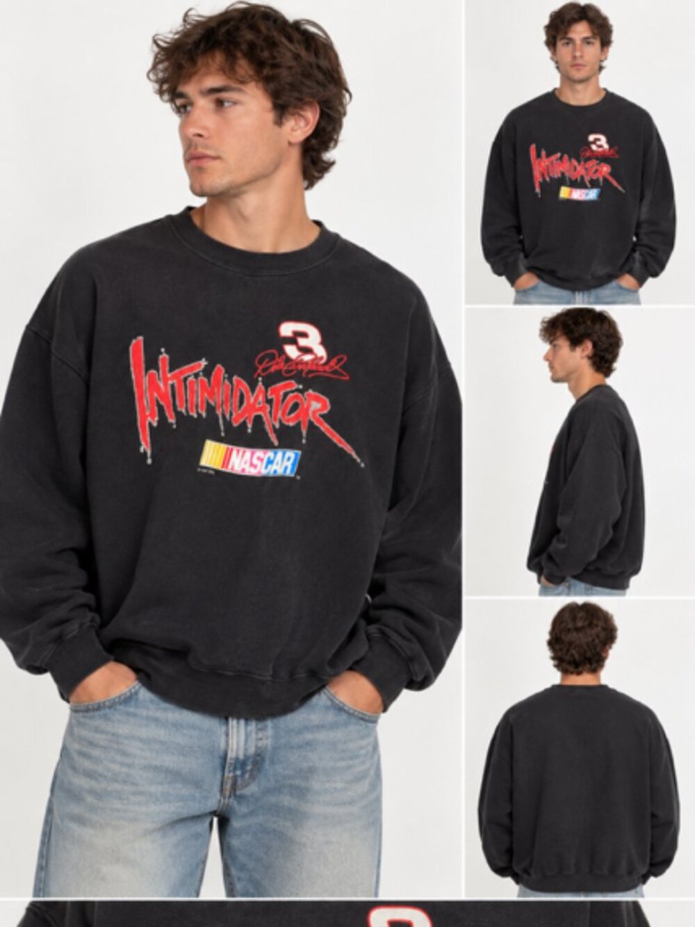 Vintage 1997 Dale Earnhardt NASCAR Intimidator Sweatshirt XL Nutmeg USA